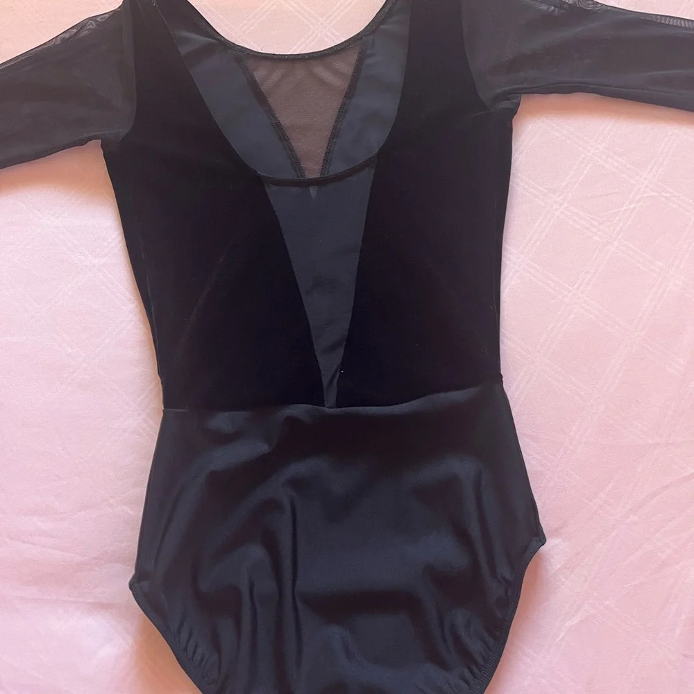 Elevé Tempe Black Velvet Leotard - Picture 4 of 5
